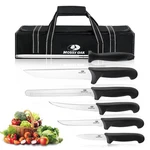 Kitchen Knife Set 6 Pcs Stainless Steel Chef Knives Roll Bag Mossy Oak Sharp. Fixed Price $59.99.