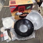 Joyce Chen 14" Non-stick Wok Kit W/lid/rice Steamer/spatula 1995 New Old Stock!. Fixed Price $34.99.