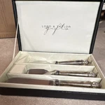 Lord & Taylor Silver Metal Cheese Knives Spreaders 3-PIECE Set In Gift Box. Fixed Price $30.00.