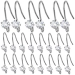 30PCS Silver Diamond Hooks Hypoallergenic French Wire Earrings Fi.... Fixed Price $15.89.