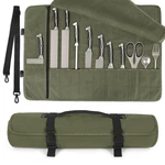 Lelezone Chef Knife Roll Bag,waterproof Waxed Canvas Case Holds,knives .... Fixed Price $34.74.