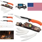 Versatile Hunting Knife With Non Slip Grip And Replaceable Blade System Orange. Fixed Price $116.84.