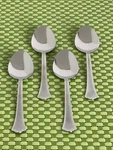 International Capri Stainless 4 Teaspoons Frosted Glossy Flatware New. Fixed Price $17.95.