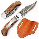 Damascus Pocket Knife Clip 6.5" Handmade Folding With.... Fixed Price $49.70.
