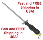 Sharpening Steel Rod New 12" Long Cutlery Slip Resistant Handle Kitchen Knife. Fixed Price $9.99.