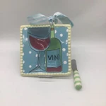 Mud Pie Vino Cheese Bowl Appetizer Dip With Knife Spreader W/polka Dots. Fixed Price $22.99.
