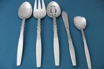 Lyon International Alhambra Serving (5PC Set) Tablespoon Fork Pierced Stainless. Fixed Price $33.59.
