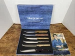 Blue Jean Chef 6-PIECE Steak Knife Cutlery Set Oak Rosewood Walnut Bamboo Pakka. Fixed Price $65.00.