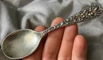 Vintage Stieff Sterling Silver Rose Baby Spoon. Fixed Price $54.00.