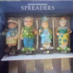 Boston Warehouse Set Of 4 Kiss The Cook Spreaders Bbq Folk Knives Beach 1998. Fixed Price $10.00.