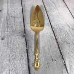 Wm Rogers Golden Grand Elegance Solid Pierced Cake Server - 9.5" Long. Fixed Price $13.99.