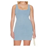 Good American Denim Stretchy Mini Dress Built-in Bra Size 6 Neutral Casual. Fixed Price $26.00.