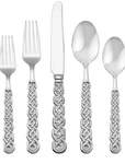 Argent Orf Vres Hampton Forge Scotts Mirror Stainless Steel 5 Pc. Flatware Set. Fixed Price $45.00.