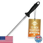 Fanerfun Knife Sharpener Rod 13 Inch Carbon Steel Honing For Kitchen. Fixed Price $15.57.