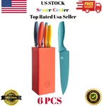 Masterchef Knife Block Set Of 6 Kitchen Knives, Extra Sharp Stainless Steel Blad. Fixed Price $67.22.