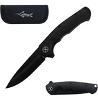 Xiphias Flipper Pocket Knife - 3.5" D2 Steel Blade, Black G10 Handle BJ2207. Fixed Price $26.99.