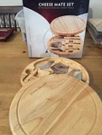 Franmara Cheese Mate Plate Set W/ 4 Stainless Steel Tools 10 1/2" Diametr. Fixed Price $17.99.