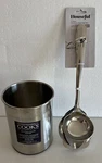 6PC Lot New 5 Piece Stainless Steel Utensil Set Cooks Rotating Holder. Fixed Price $24.99.