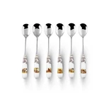 Spode Woodland Set Of 6 Birdsong Porcelain & Steel Teaspoons Holiday Flatware. Fixed Price $31.99.