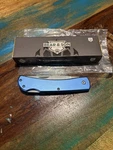 Bear Sons Lockback Large Farmhand Blue Aluminum Knife Nib. Fixed Price $39.00.