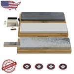 Professional Arkansas Sharpening Stone Set 8" - 3PC Wood Base, Usa, High Quality. Fixed Price $131.31.