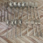 Vintage Towle Triangle Luxor Flatware Set Of 4 (19 Pieces) Missing Knife. Fixed Price $75.65.