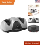 08800 Eversharp Electric Knife Sharpener, 2-STAGE System, Silver/black. Fixed Price $106.81.