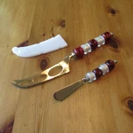 Pampered Chef Beaded Cheese Knife #2816 & Spreader #2811 Clear. Fixed Price $17.98.
