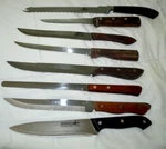 Vintage Lot Of Kitchen Knives Set 8 Rh Forschner Tramontina Ginsu Generation. Fixed Price $79.99.
