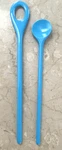 Vingage 2 Danish Design Melamine Rosti. Light Blue Utensils. Made Germany. Fixed Price $21.95.