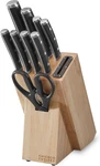 Damen (10-PC) Built-in Sharpener Kitchen Knife Block Set With Steak Knives, Ergo. Fixed Price $153.40.