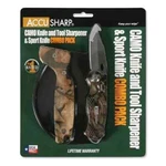 Accusharp #00042 Camo Folding Blade Edc Sport Knife Tool Sharpener Combo. Fixed Price $28.80.