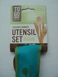 New Reusable Bamboo Utensil Set To Go Ware Fork Knife Spoon Chopsticks. Fixed Price $9.95.