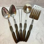Vtg Cutco Pc Utensil Set Brown Swirl Handle 1712 1713 1715 1716 Made In Usa. Fixed Price $119.00.