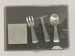 Set Of 3 Woodbury Pewter Baby Utensils "a" Monogram. Nice!. Fixed Price $10.00.