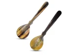Set Of 2 Naturally Handmade Horn Spoons, 6.5" Overall W/ Polished Finish. Fixed Price $22.99.