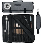 Chef Knife Roll Bag - 20 Total Pockets For Knives And Kitchen Utensils Made.... Fixed Price $47.19.