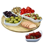 Elama Signature Modern 13.5 Inch 7PC Lazy Susan Appetizer And Condiment Server. Fixed Price $41.33.