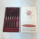 Vintage Regent Sheffield English Steak Knife Set Original Box - Bakelite Handle. Fixed Price $14.99.