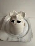 Vintage Pottery Mouse Cheese Shaker. Fixed Price $18.50.