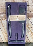 Jean Dubost Laguiole Cheese Wine Boxed Set 3-PIECE Folding Knives Corkscrew. Fixed Price $25.08.