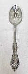 Oneida Michaelangelo Heirloom Stainless Flatware Pierced Serving Spoon 3/8". Fixed Price $17.00.