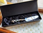 Mackenzie-childs Bent Pie Server Courtly Check Black White 11950-040R New In Box. Fixed Price $215.00.
