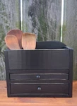Kitchen Utensil Storage Holder Box Organizer Wood Farmhouse Country Handmade. Fixed Price $79.00.