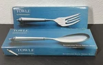 Towle Copenhagen Salad Serving Fork Spoon Silverplated 10" Set Boxes. Fixed Price $24.95.