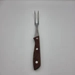 Vintage Viking Meat Fork 440-A Wood Handle Super Stainless 457 Japan 11.5". Fixed Price $9.93.
