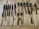 15 - Towle Luxor Stainless Steel Flatware Fork Knives Spoons Silverware Set. Fixed Price $25.00.