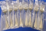 8 - Oneida Community Patrick Henry Satin Stainless Flatware 6 1/4" Salad Forks. Fixed Price $47.16.