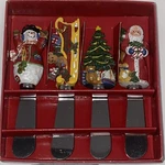 Susan Winget Boston Warehouse Set Of 4 Christmas Spreaders Stainless Steel. Fixed Price $12.80.