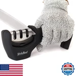 Kitchellence 4-IN-1 Kitchen Knife Accessories 3-STAGE Sharpener Helps. Fixed Price $27.61.